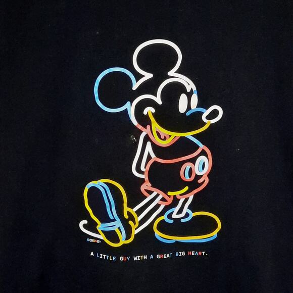 UNIQLO UT M Mickey Mouse Tee Shirt Disney Black Neon Graphic Japan Style - Picture 3 of 5